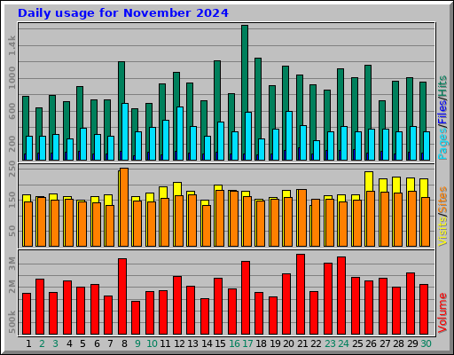 Daily usage for November 2024