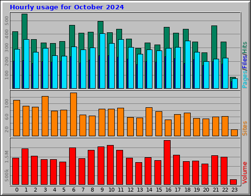 Hourly usage for October 2024