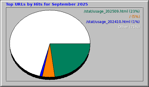 Top URLs by Hits for September 2025